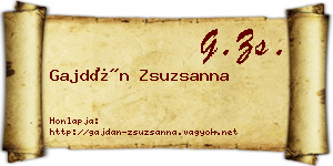 Gajdán Zsuzsanna névjegykártya